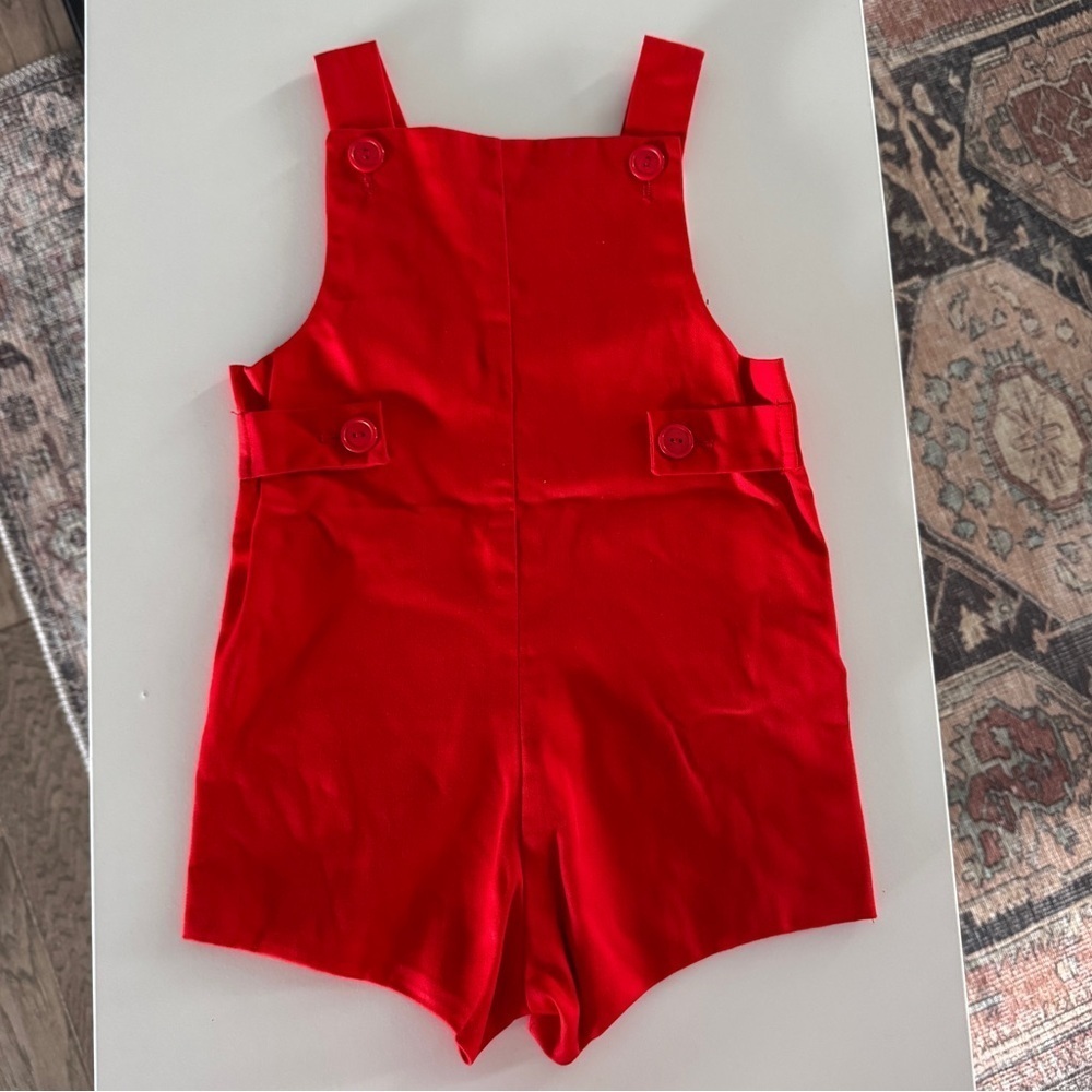 Vintage Betti Terrell Red Elephant Romper, Size T4 (4T), Circus Summer Preppy - Picture 4 of 6
